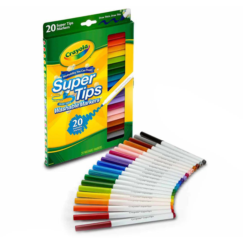 Crayola Super Tips - Set 20 Plumones Lavables
