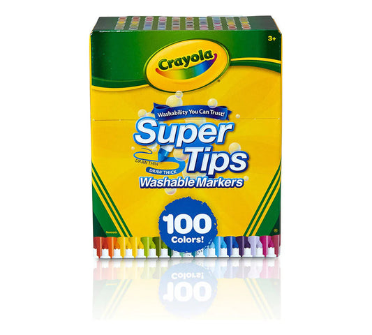 Crayola Super Tips - Set 100 Plumones Lavables