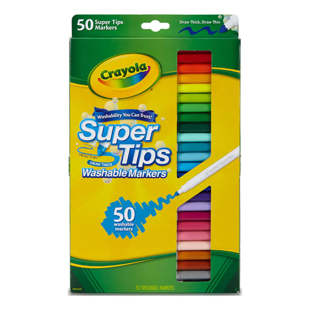 Crayola Super Tips - Set 50 Plumones Lavables