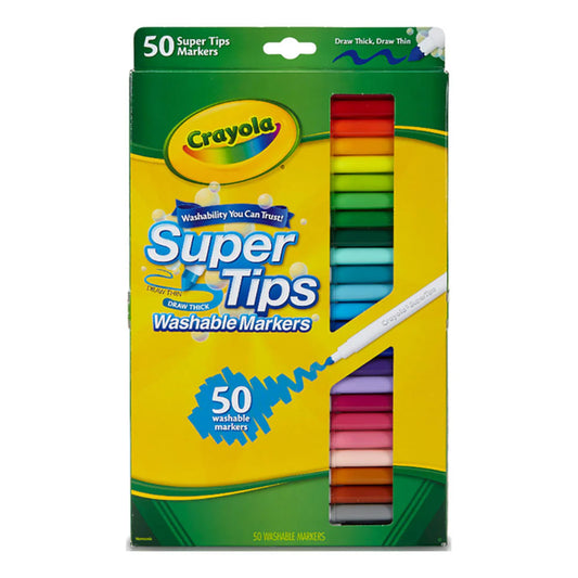 Crayola Super Tips - Set 50 Plumones Lavables